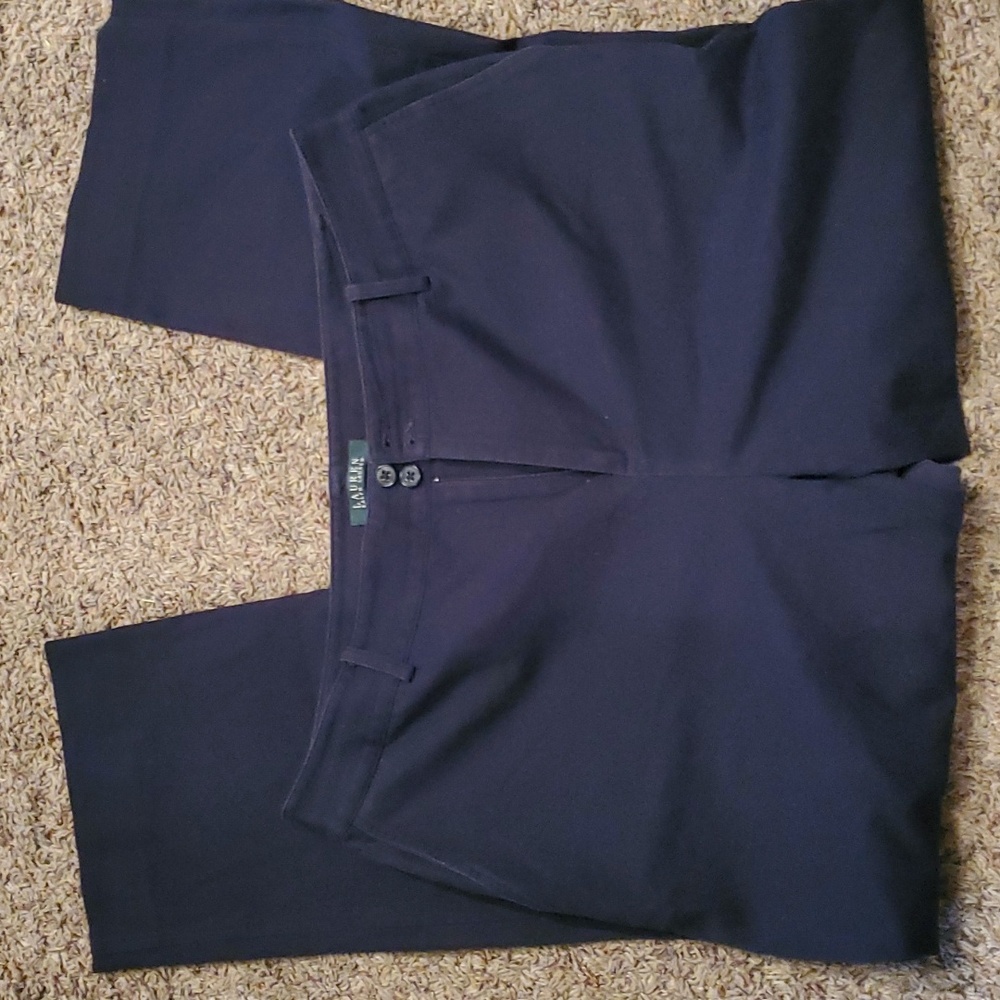 Ralph Lauren Navy Blue straight leg pants size 14w